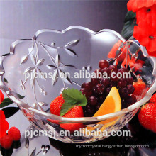 crystal fruit plate ,round glass fruit plate